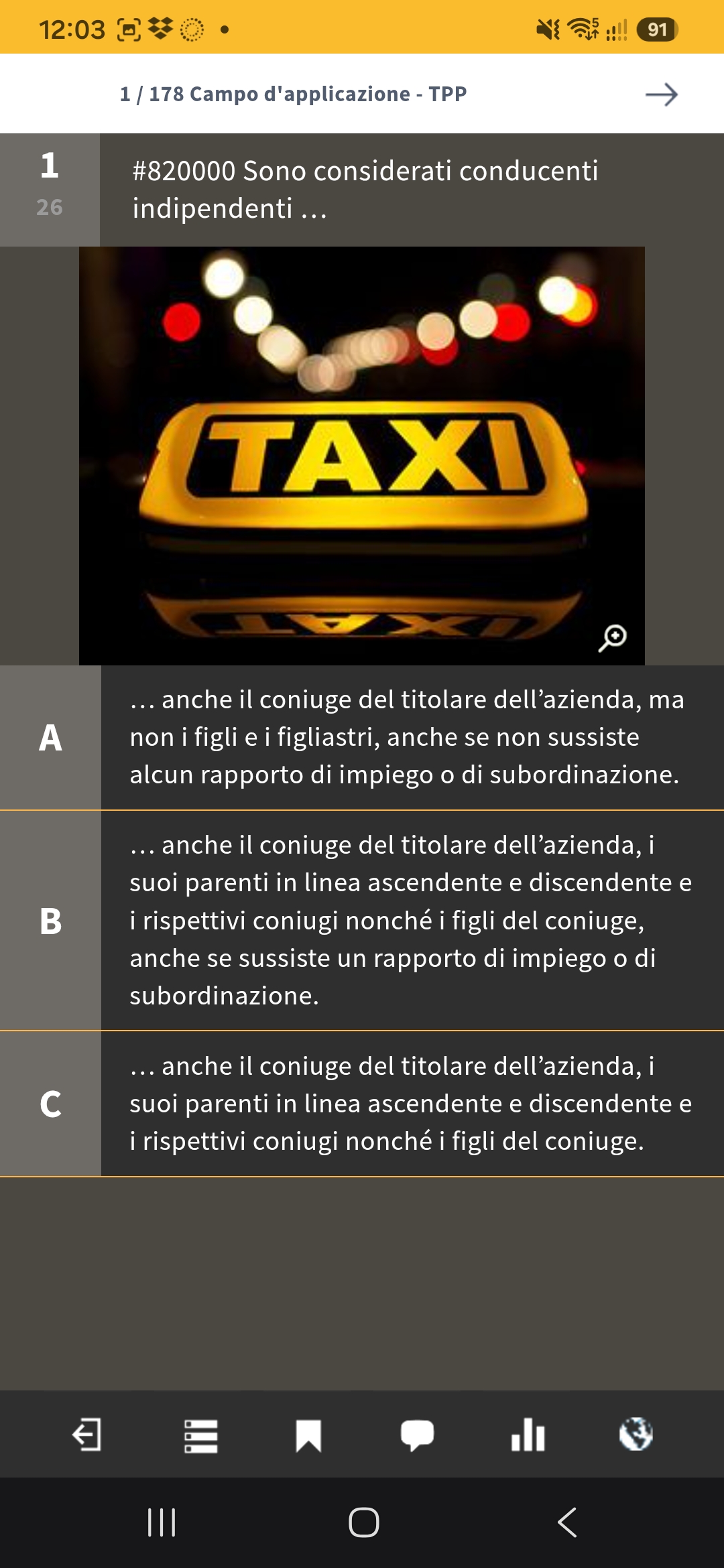 Esame TPP taxi