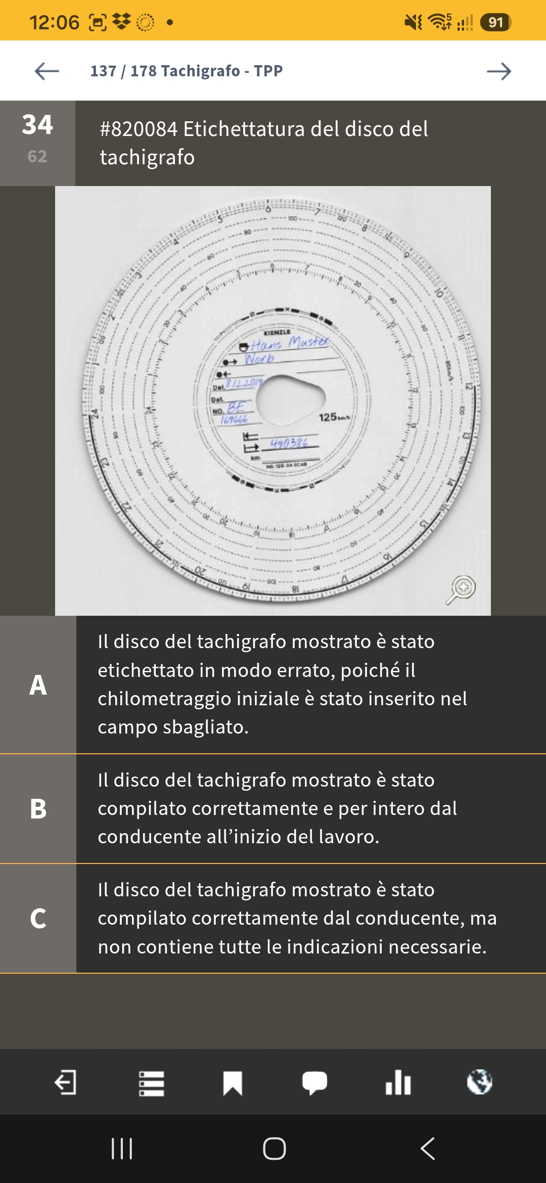 Programma di apprendimento esame TPP taxi